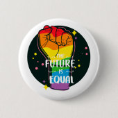 Badge Rond 5 Cm L'Avenir Est Également Élevé D'Un Poing (Devant)