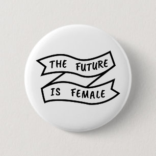 Badge Rond 5 Cm L'avenir est ruban femelle