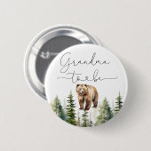 Badge Rond 5 Cm L'aventure attend ours baby shower grand-mère pour (Devant & derrière)