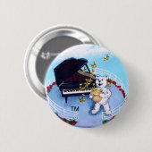 Badge Rond 5 Cm L'aventure de piano soutient le bouton (Devant & derrière)