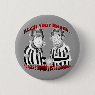 Badge Rond 5 Cm Lavez votre bouton de mains