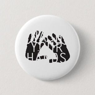 BADGE ROND 5 CM LAVEZ-VOUS LES MAINS