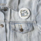 Badge Rond 5 Cm Laze Furr Days - Cute Lazy Cats Design (En situation)