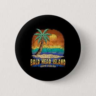 Badge Rond 5 Cm Ld Head Island Caroline du Nord Vintage en détress