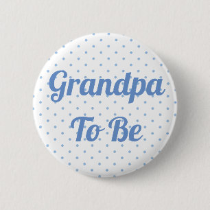 Badge Rond 5 Cm Le Baby shower bleu pour que le grand-père soit
