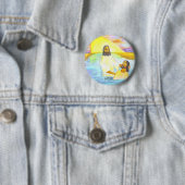 Badge Rond 5 Cm Le baptême de Jésus (En situation)