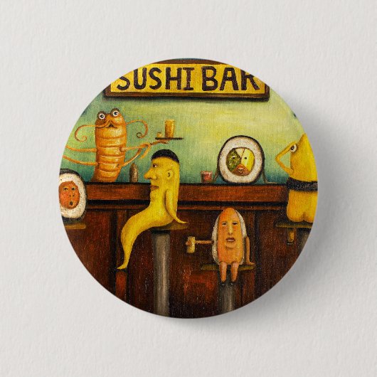 Badge Rond 5 Cm Le bar à sushis (Devant)