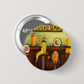 Badge Rond 5 Cm Le bar à sushis (Devant & derrière)