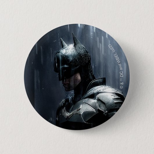 Badge Rond 5 Cm Le Batman sous la pluie (Devant)