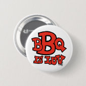 Badge Rond 5 Cm Le BBQ est bouton de Luv (Devant & derrière)