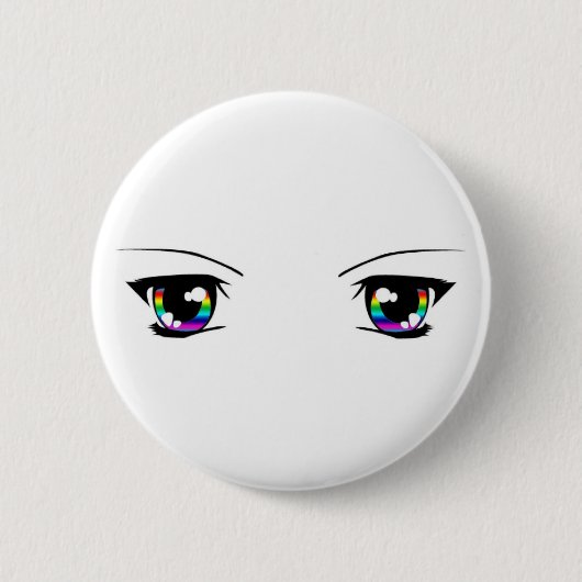 Badge Rond 5 Cm Le bel arc-en-ciel "anime observe" l'insigne (Devant)