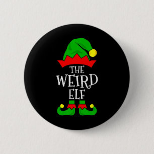 Badge Rond 5 Cm Le bizarre Elf Funny Matching Family Group Christm
