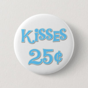 Badge Rond 5 Cm Le bleu embrasse 25 cents