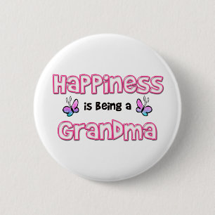 Badge Rond 5 Cm Le bonheur est une grand-maman