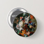 Badge Rond 5 Cm Le Bouquet de fleurs de Van Huysum (Devant & derrière)