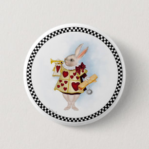 Badge Rond 5 Cm Le bouton blanc de lapin