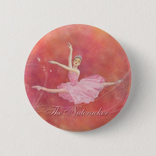 Badge Rond 5 Cm Le bouton de ballet de casse-noix (Devant)