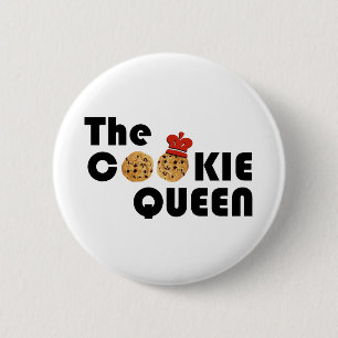 Badge Rond 5 Cm Le bouton de la Reine de biscuit
