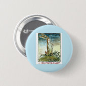 Badge Rond 5 Cm Le bouton de lapin de velventine (Devant & derrière)