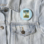 Badge Rond 5 Cm Le bouton de lapin de velventine (En situation)