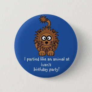 Badge Rond 5 Cm Le bouton de lion de fêtard favorise des souvenir