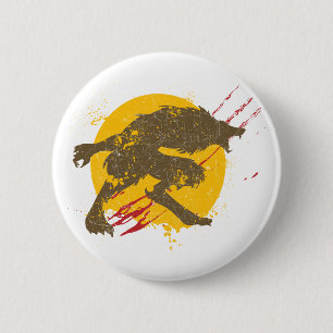 Badge Rond 5 Cm Le bouton de loup-garou