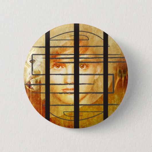 Badge Rond 5 Cm Le bouton de mur de labyrinthe (Devant)