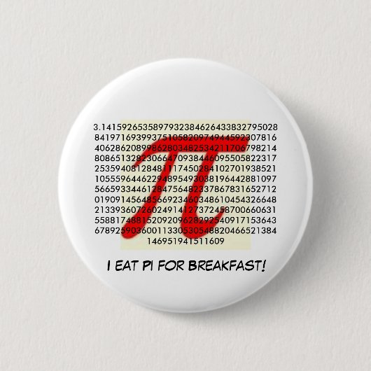 Badge Rond 5 Cm Le bouton de pi (Devant)