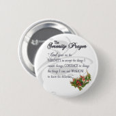 Badge Rond 5 Cm Le bouton de prière de sérénité (Devant & derrière)