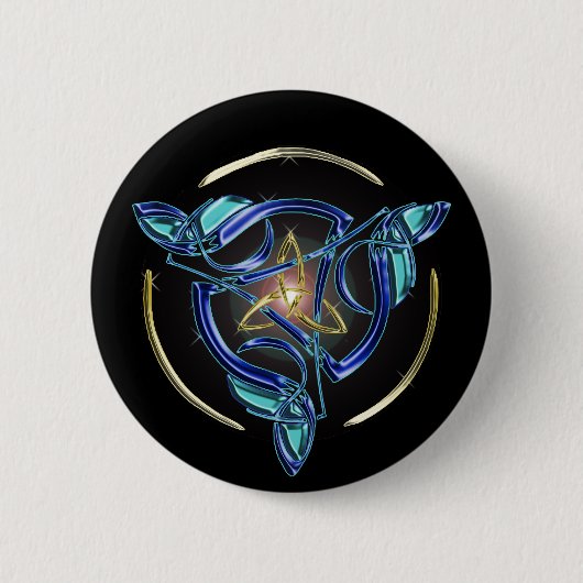 Badge Rond 5 Cm Le bouton de Triquetra (Devant)