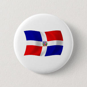 Badge Rond 5 Cm Le bouton du drapeau de la République dominicaine