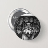 Badge Rond 5 Cm Le bouton du loup (Devant & derrière)