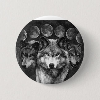 Badge Rond 5 Cm Le bouton du loup