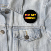 Badge Rond 5 Cm Le bouton gai de cousin (En situation)