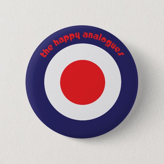 Badge Rond 5 Cm Le bouton heureux de boudine d'analogues (Devant)