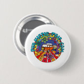 Badge Rond 5 Cm Le bouton hippie de voyage (Devant & derrière)