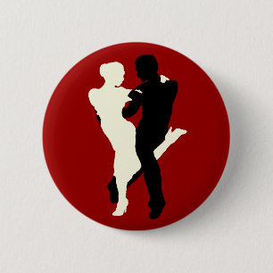 Badge Rond 5 Cm le bouton silhouette le gancho de crème