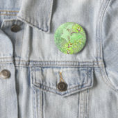 Badge Rond 5 Cm Le bouton vert de Faery (En situation)