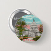 Badge Rond 5 Cm Le bouton Vintage Capitol américain (Devant & derrière)