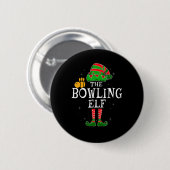 Badge Rond 5 Cm Le Bowling Elf Group fait la jonction de Noël fami (Devant & derrière)