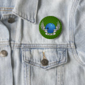 Badge Rond 5 Cm Le bowling s'envole le bouton (En situation)
