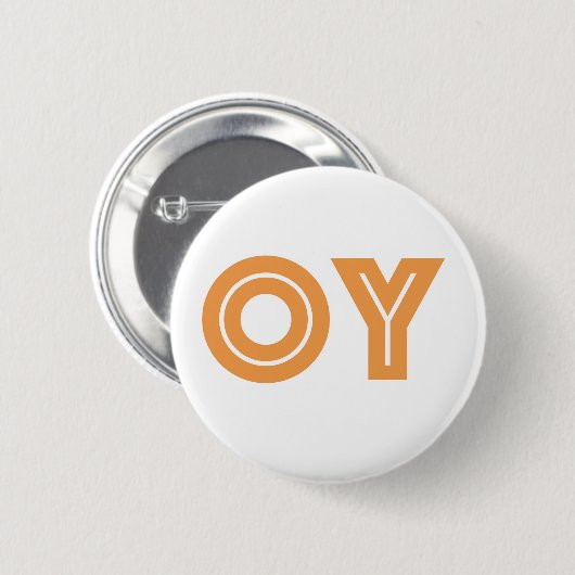 Badge Rond 5 Cm Le cadeau Bouton-Juif d'OY-Kvetcher (Devant & derrière)