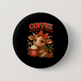 Badge Rond 5 Cm Le Café Drôle Me Rend Plus Sympa Vacances De Noël