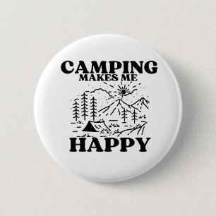 Badge Rond 5 Cm le camping me rend heureux