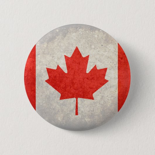 Badge Rond 5 Cm Le Canada ; Drapeau canadien (Devant)