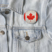 Badge Rond 5 Cm Le Canada ; Drapeau canadien (En situation)