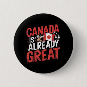 Badge Rond 5 Cm Le Canada est génial et la fête de l'indépendance 