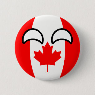 Badge Rond 5 Cm Le Canada Geeky tendant drôle Countryball