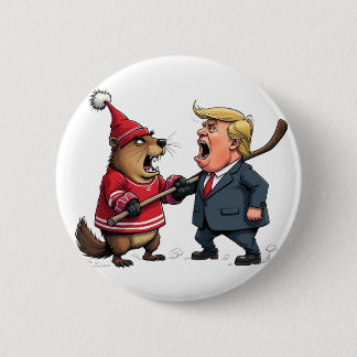 Badge Rond 5 Cm Le Canada lutte contre Trump
