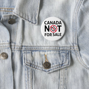 Badge Rond 5 Cm LE CANADA n'est pas à vendre Freedom Canadian Oh